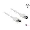 כבל EASY-USB 2.0 Type-A עם מחברים דו כיווניים צבע לבן ז/ז DELOCK | 85195 | 4K