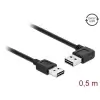 כבל EASY-USB 2.0 Type-A עם מחברים דו כיווניים צד אחד בזווית 90° ז/ז DELOCK | 85176 | 4K