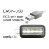 כבל EASY-USB 2.0 תקע USB-A בזווית צד 90° לתקע USB-C בזווית צד 90° ז/ז DELOCK | 85282 | 4K