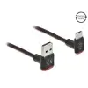 כבל EASY-USB2.0 תקע USB-A בזווית 90° לתקע USB-C בזווית 90° ז/ז DELOCK | 85275 | 4K