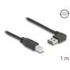 כבל USB 2.0 A-B זז עם מחבר דו כיווני בזווית צד 90° זז DELOCK 83374 4K