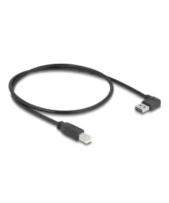 כבל USB 2.0 A-B ז/ז עם מחבר דו כיווני בזווית צד 90° ז/ז DELOCK | 83375 | 4K
