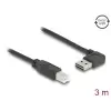 כבל USB 2.0 A-B ז/ז עם מחבר דו כיווני בזווית צד 90° ז/ז DELOCK | 83376 | 4K