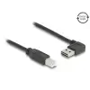 כבל USB 2.0 A-B ז/ז עם מחבר דו כיווני בזווית צד 90° ז/ז DELOCK | 83376 | 4K
