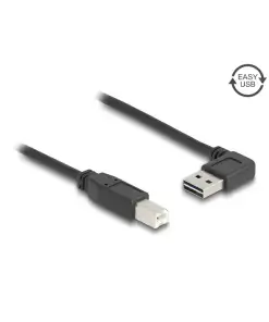 כבל USB 2.0 A-B ז/ז עם מחבר דו כיווני בזווית צד 90° ז/ז DELOCK | 83376 | 4K