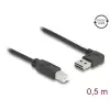 כבל USB 2.0 A-B ז/ז עם מחבר דו כיווני בזווית צד 90° ז/ז DELOCK | 85167 | 4K