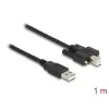כבל USB 2.0 A-B עם ברגים בצדדים ז/ז DELOCK | 87198 | 4K