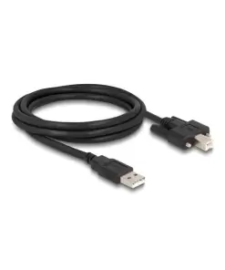 כבל USB 2.0 A-B עם ברגים בצדדים ז/ז DELOCK | 87201 | 4K