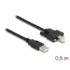 כבל USB 2.0 A-B עם פריט בזווית 90° זז DELOCK 83530 4K