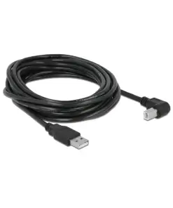 כבל USB 2.0 A-B עם פריט בזווית 90° זז DELOCK 83530 4K