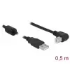 כבל USB 2.0 A-B עם פריט בזווית 90° זז DELOCK 84809 4K