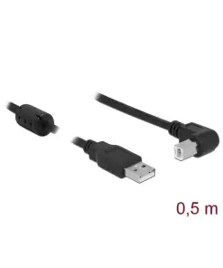כבל USB 2.0 A-B עם פריט בזווית 90° זז DELOCK 84809 4K