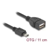 כבל USB 2.0 OTG תקע מיקרו USB לשקע USB-A אורך 11 ס