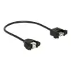 כבל USB 2.0 להתקנה בפאנל שקע USB-A לשקע USB-B עם מרחק בין הברגים 30 מ