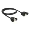 כבל USB 2.0 להתקנה בפאנל שקע USB-A לשקע USB-B עם מרחק בין הברגים 30 מ