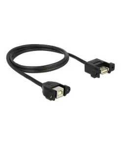 כבל USB 2.0 להתקנה בפאנל שקע USB-A לשקע USB-B עם מרחק בין הברגים 30 מ"מ ז/ז DELOCK | 85108 | 4K