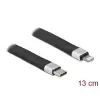 כבל USB 2.0 שטוח תקע USB-C לתקע Lightning תומך PD 3A זז DELOCK 85771