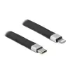 כבל USB 2.0 שטוח תקע USB-C לתקע Lightning תומך PD 3A ז/ז DELOCK | 86941