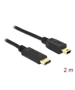 כבל USB 2.0 תקע USB-C לתקע USB Mini-B ז/ז DELOCK | 83336 | 4K