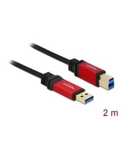 כבל USB 3.0 5Gbps Red metal תקע USB-B לתקע USB-A ז/ז DELOCK | 82757 | 4K