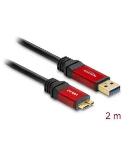 כבל USB 3.0 5Gbps Red metal תקע USB Micro-B לתקע USB-A ז/ז DELOCK | 82761 | 4K