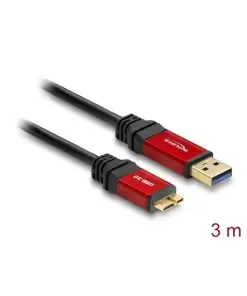 כבל USB 3.0 5Gbps Red metal תקע USB Micro-B לתקע USB-A ז/ז DELOCK | 82762 | 4K