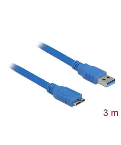 כבל USB 3.0 5Gbps תקע USB Micro-B לתקע USB-A ז/ז DELOCK | 82533 | 4K