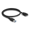 כבל USB 3.0 5Gbps תקע USB Micro-B עם ברגים נעילה לתקע USB-A ז/ז DELOCK | 87798 | 4K