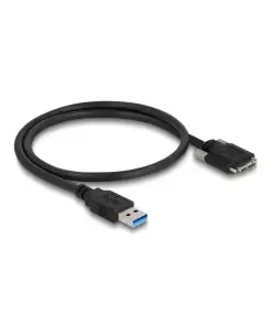 כבל USB 3.0 5Gbps תקע USB Micro-B עם ברגים נעילה לתקע USB-A ז/ז DELOCK | 87798 | 4K
