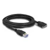 כבל USB 3.0 5Gbps תקע USB Micro-B עם ברגים נעילה לתקע USB-A ז/ז DELOCK | 87801 | 4K