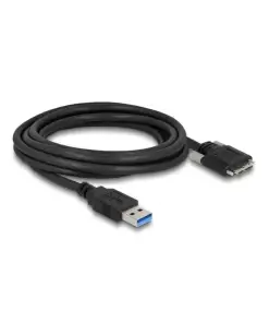 כבל USB 3.0 5Gbps תקע USB Micro-B עם ברגים נעילה לתקע USB-A ז/ז DELOCK | 87801 | 4K