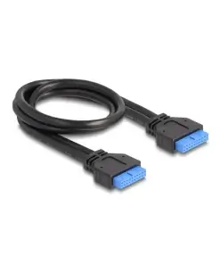 כבל USB 3.0 שקע 20 פין לשקע 20 פין אורך 45 ס"מ ז/ז DELOCK | 83124 | 4K