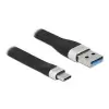 כבל USB 3.2 Gen 1 5Gbps שטוח תקע USB-C לתקע USB-A תומך PD 3 A ז/ז DELOCK | 85771 | 4K