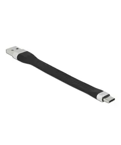כבל USB 3.2 Gen 1 5Gbps שטוח תקע USB-C לתקע USB-A תומך PD 3 A ז/ז DELOCK | 85771 | 4K