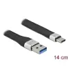 כבל USB 3.2 Gen 1 5Gbps שטוח תקע USB-C לתקע USB-A תומך PD 3 A ז/ז DELOCK | 86938