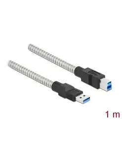 כבל USB 3.2 Gen 1 5Gbps תעשייתי מצופה מתכת תקע USB-B לתקע USB-A ז/ז DELOCK | 86778 | 4K