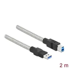 כבל USB 3.2 Gen 1 5Gbps תעשייתי מצופה מתכת תקע USB-B לתקע USB-A ז/ז DELOCK | 86779 | 4K