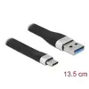כבל USB 3.2 Gen1 5Gbps שטוח תקע USB-C לתקע USB-A תומך PD 3 A ז/ז DELOCK | 85771