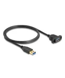 כבל USB 3.2 Gen1 ז/נ להתקנה בפאנל עם מרחק בין הברגים 28 מ