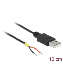 כבל USB-A 2.0 זכר עם 2 גידים פתוחים ז/ז DELOCK | 85250 | 4K