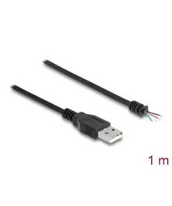 כבל USB-A 2.0 זכר עם 4 גידים פתוחים ז/ז DELOCK | 64184 | 4K