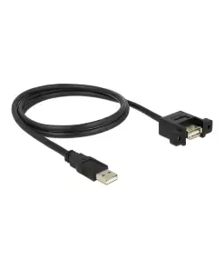 כבל USB-A 2.0 ז/נ להתקנה בפאנל עם מרחק בין הברגים 30 מ"מ ז/ז DELOCK | 85106 | 4K