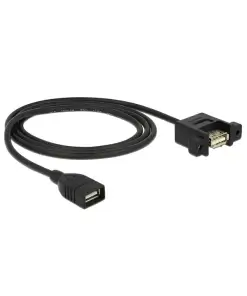 כבל USB-A 2.0 נ/נ להתקנה בפאנל עם מרחק בין הברגים 30 מ"מ ז/ז DELOCK | 85460 | 4K