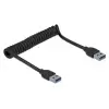 כבל USB-A 3.0 5Gbps מסולסל ז/ז DELOCK | 85348 | 4K