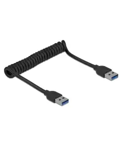 כבל USB-A 3.0 5Gbps מסולסל ז/ז DELOCK | 85348 | 4K