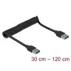 כבל USB-A 3.0 5Gbps מסולסל ז/ז DELOCK | 85348 | 4K