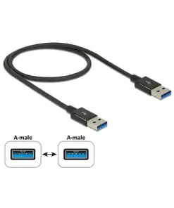 כבל USB-A 3.1 Gen 2 10Gbps קואקסיאלי ז/ז DELOCK | 83981 | 4K