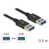 כבל USB-A 3.1 Gen 2 10Gbps קואקסיאלי ז/ז DELOCK | 83981 | 4K