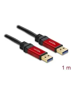 כבל USB-A 3.2 Gen 1 5Gbps Red metal ז/ז DELOCK | 82744 | 4K