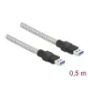 כבל USB-A 3.2 Gen 1 5Gbps תעשייתי מצופה מתכת ז/ז DELOCK | 86774 | 4K